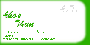akos thun business card